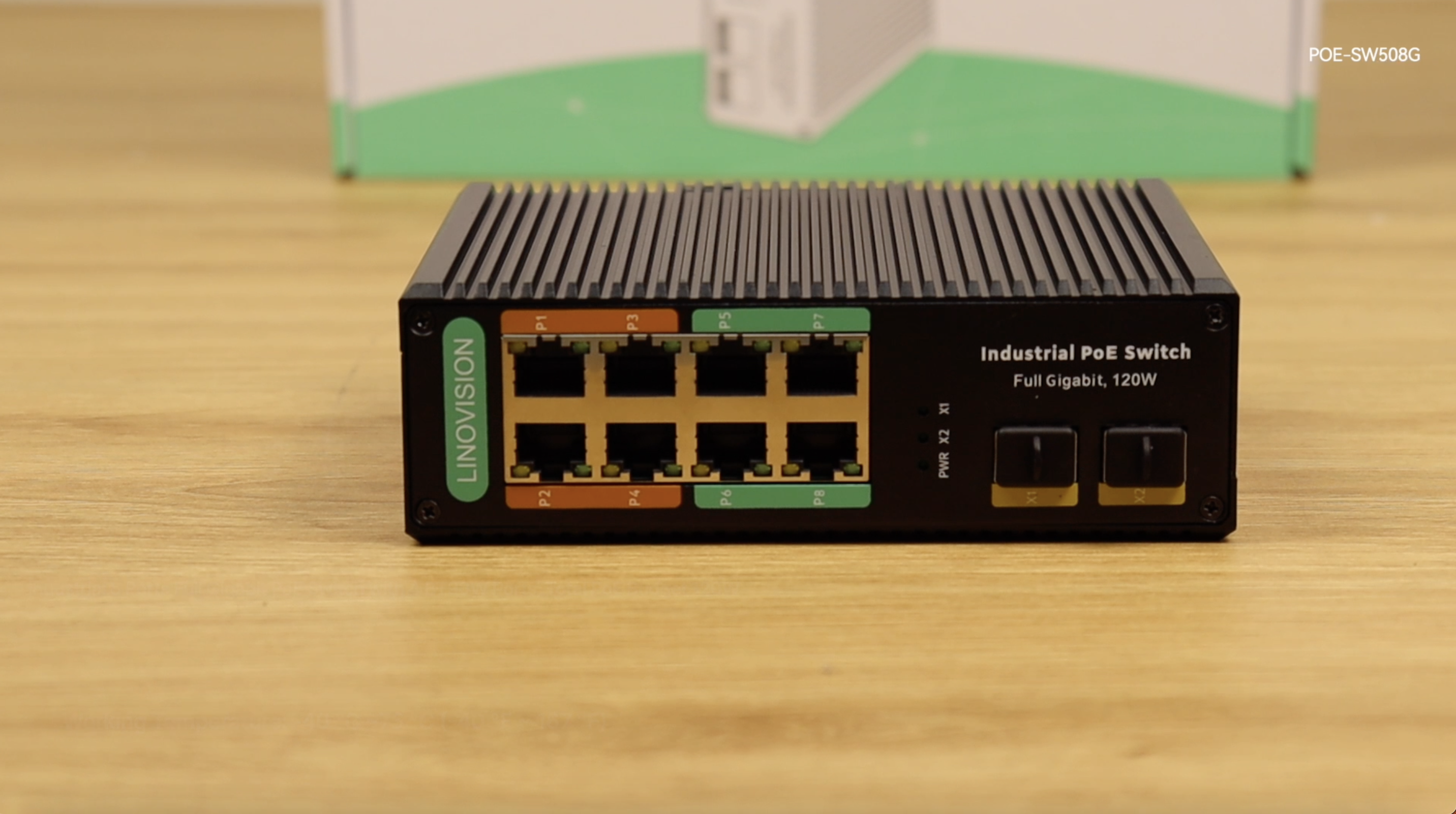 LINOVISION Industrial 8-Port Full Gigabit POE++ Switch with